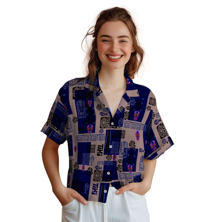 Neon Tiki Motifs Hawaiian Shirt Top rated