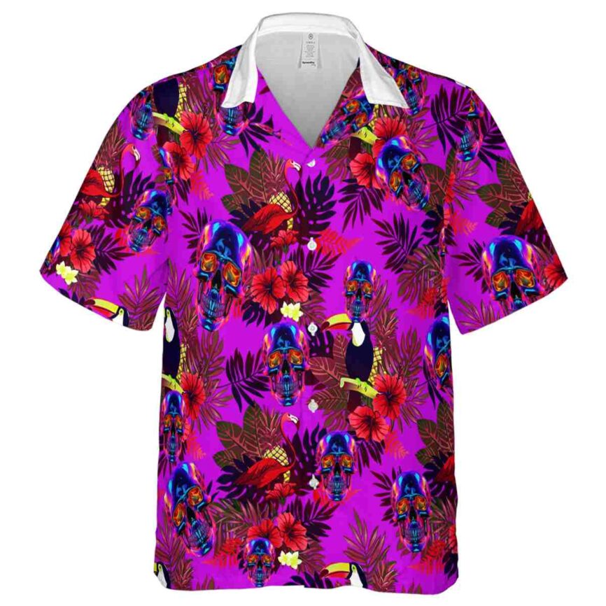 Neon Tropical Bird Hawaiian Shirt Fashion forward