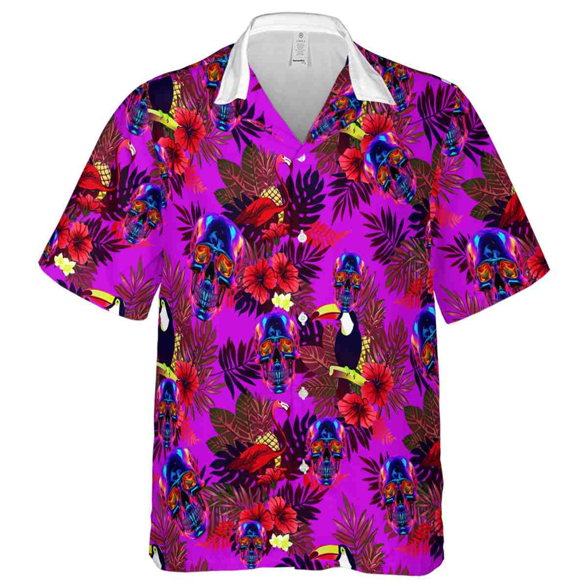 Neon Tropical Bird Hawaiian Shirt Fashion forward Neon Tropical Bird Hawaiian Shirt Fashion forward