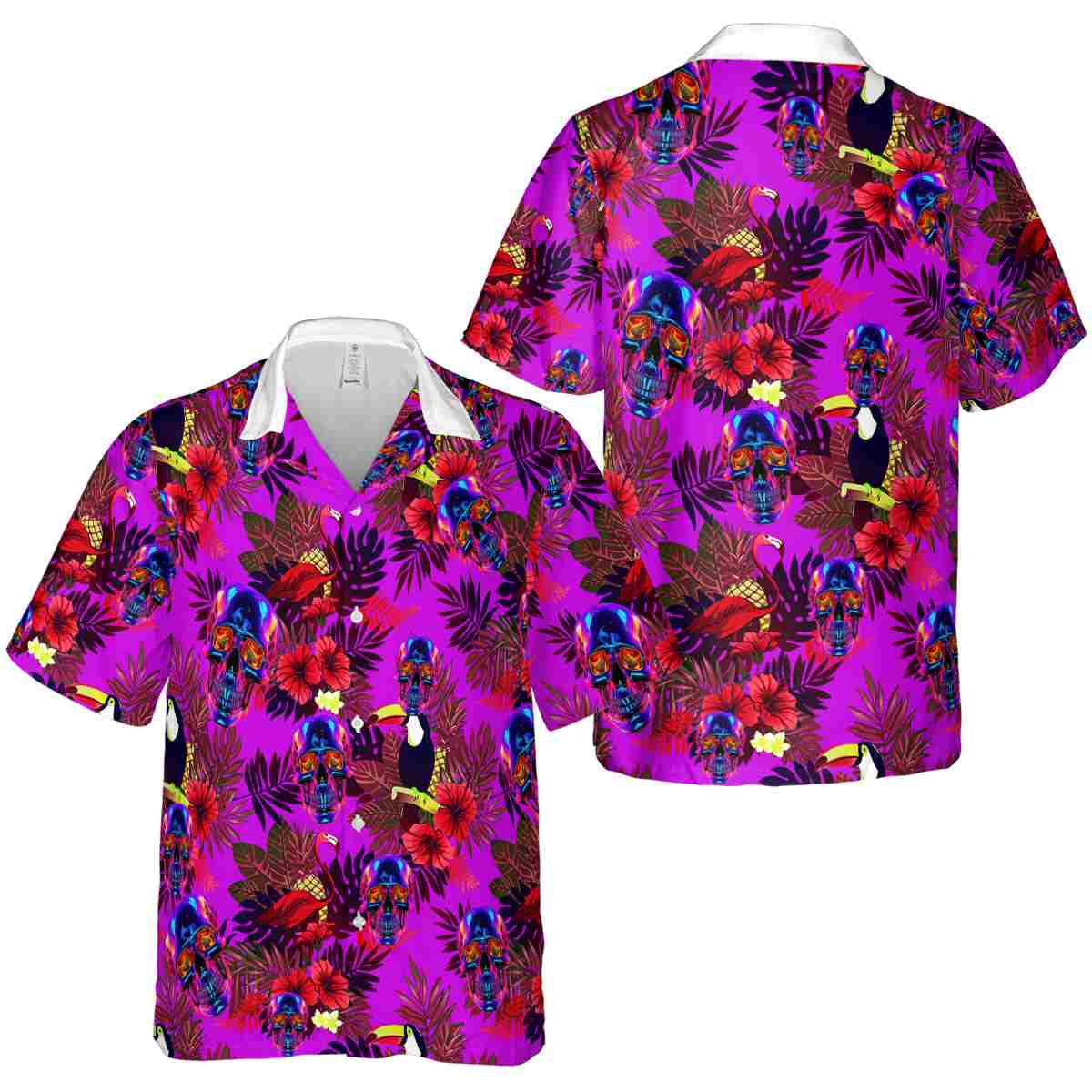 Neon Tropical Bird Hawaiian Shirt Premium grade Neon Tropical Bird Hawaiian Shirt Premium grade