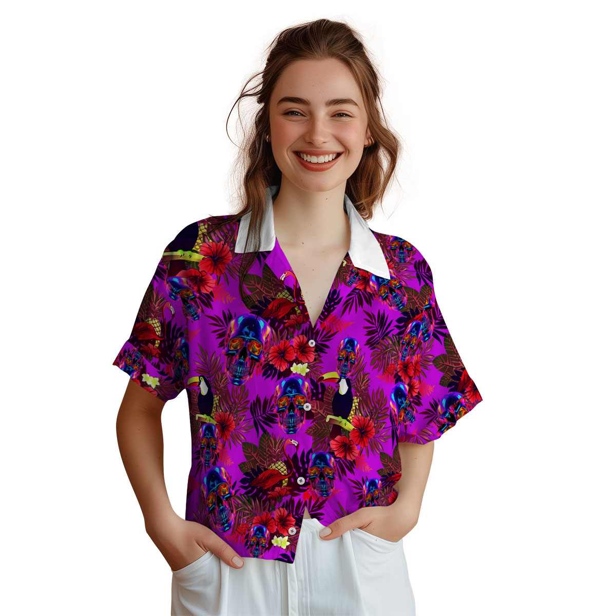 Neon Tropical Bird Hawaiian Shirt Top rated Neon Tropical Bird Hawaiian Shirt Top rated