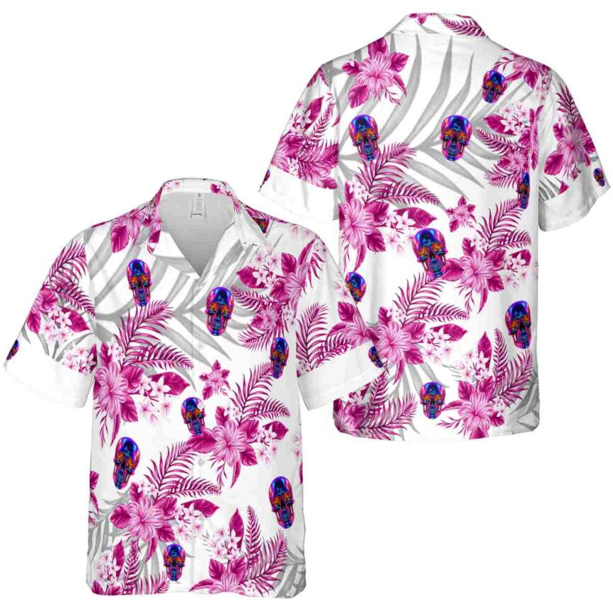 Neon Tropical Blossom Hawaiian Shirt Premium grade