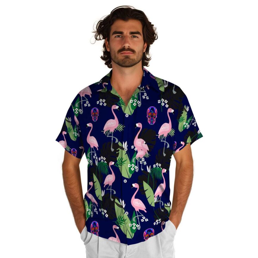 Neon Tropical Flamingo Hawaiian Shirt New Arrival