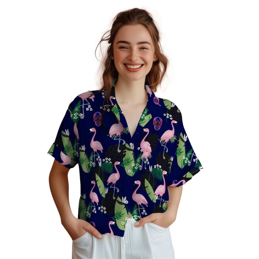 Neon Tropical Flamingo Hawaiian Shirt Top rated
