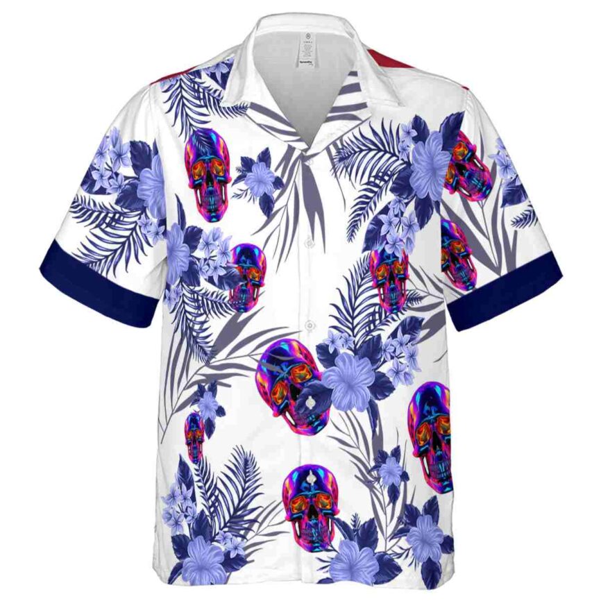 Neon US Flag Floral Hawaiian Shirt Fashion forward