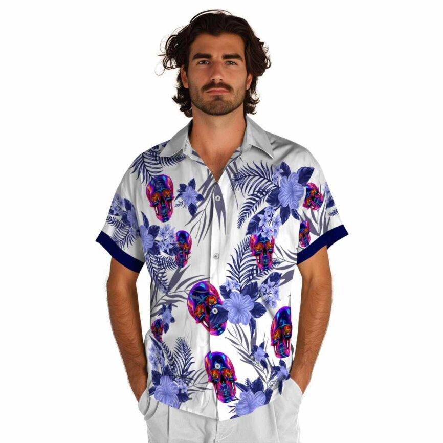 Neon US Flag Floral Hawaiian Shirt New Arrival