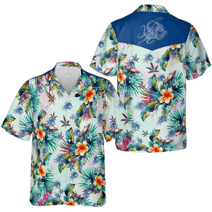 Octopus Floral Burst Hawaiian Shirt Premium grade