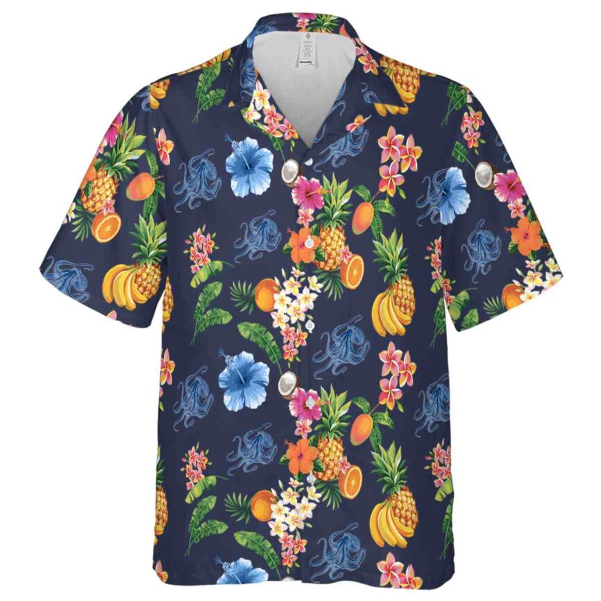 Octopus Fruit Pattern Hawaiian Shirt Fashion forward