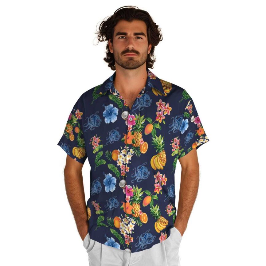 Octopus Fruit Pattern Hawaiian Shirt New Arrival