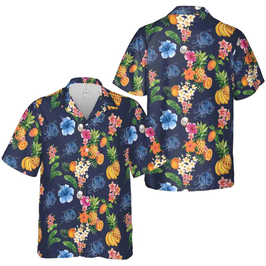 Octopus Fruit Pattern Hawaiian Shirt Premium grade