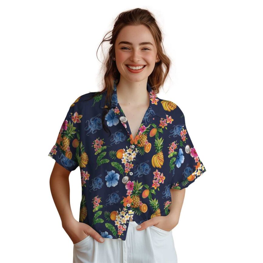 Octopus Fruit Pattern Hawaiian Shirt Top rated