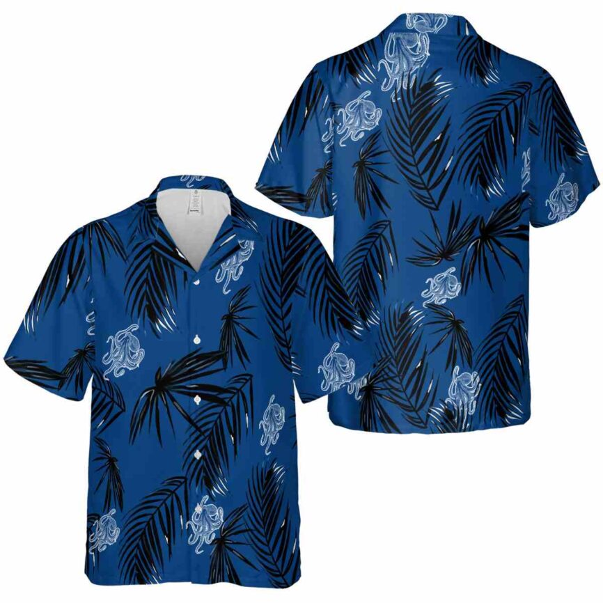 Octopus Monochrome Palm Hawaiian Shirt Premium grade