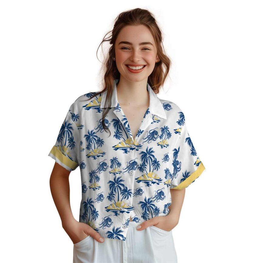 Octopus Palm Island Graphic Hawaiian Shirt Top rated