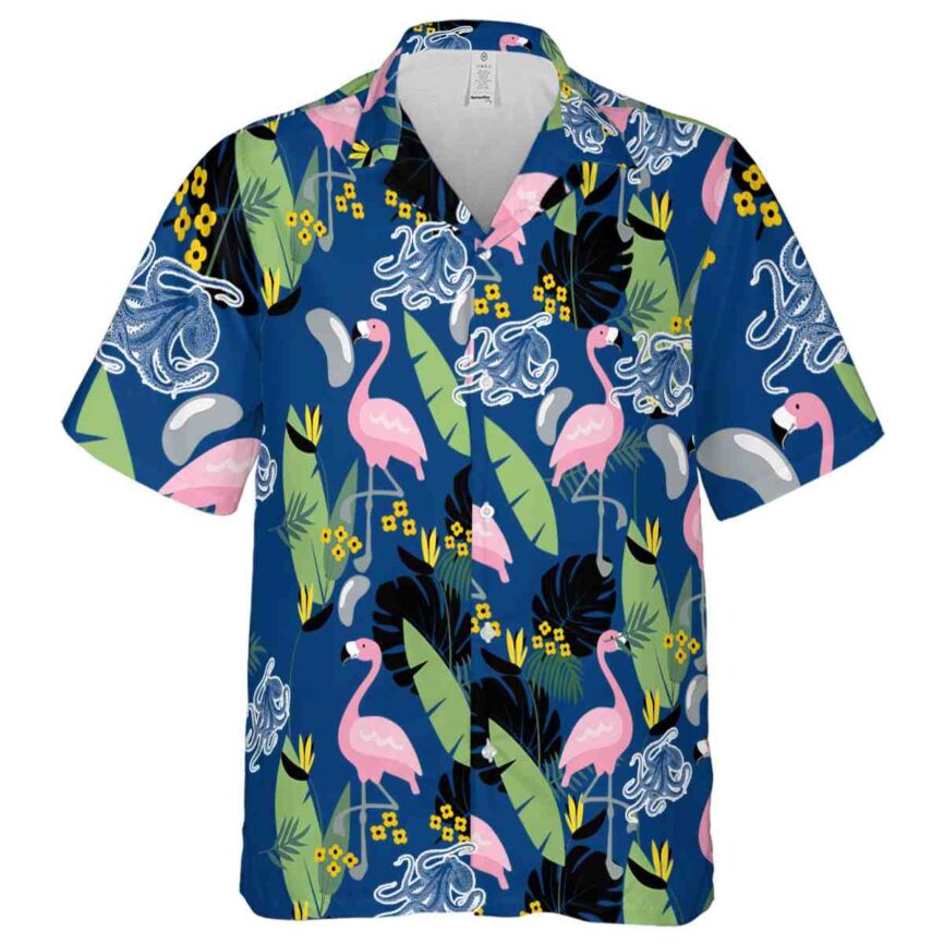 Octopus Pink Flamingo Hawaiian Shirt Fashion forward