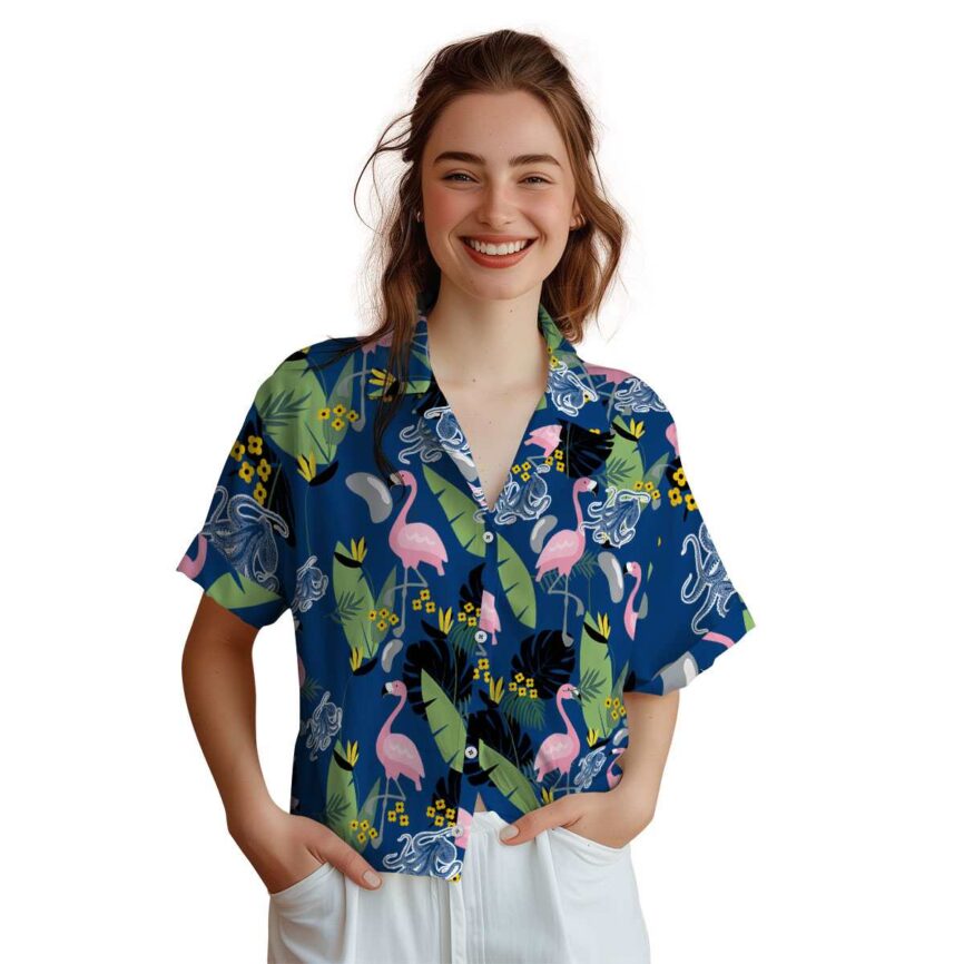 Octopus Pink Flamingo Hawaiian Shirt Top rated