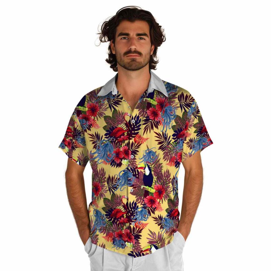 Octopus Tropical Bird Hawaiian Shirt New Arrival