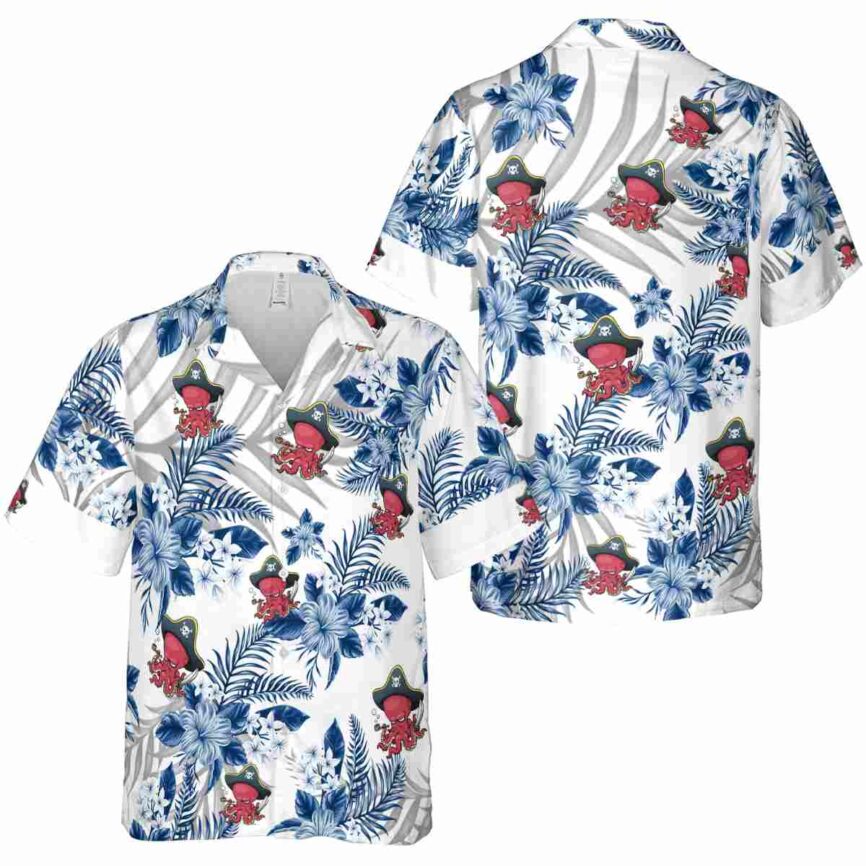 Octopus Tropical Blossom Hawaiian Shirt Premium grade