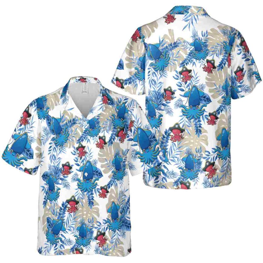 Octopus Tropical Fronds Hawaiian Shirt Premium grade