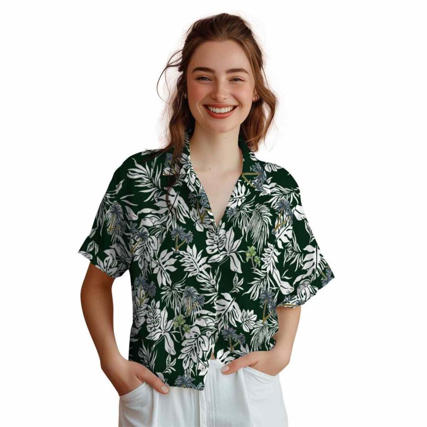 Palm Tree Bold Foliage Hawaiian Shirt Top rated