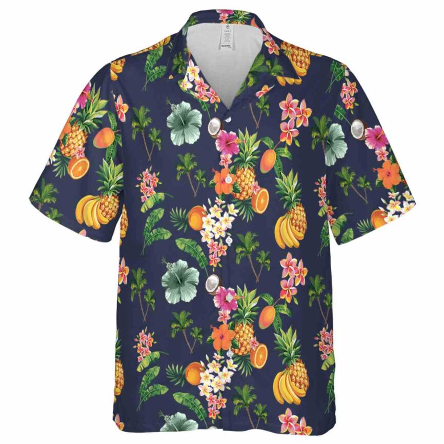 Palm Tree Fruit Pattern Hawaiian Shirt Fashion forward