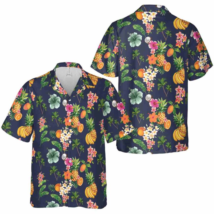 Palm Tree Fruit Pattern Hawaiian Shirt Premium grade