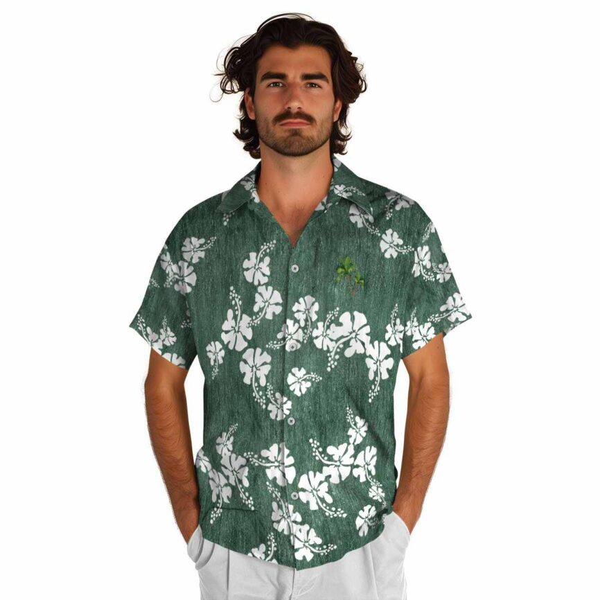 Palm Tree Hibiscus Blossom Hawaiian Shirt New Arrival