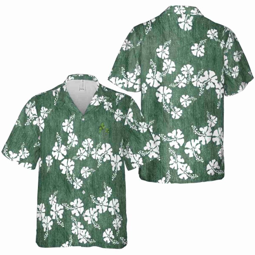 Palm Tree Hibiscus Blossom Hawaiian Shirt Premium grade