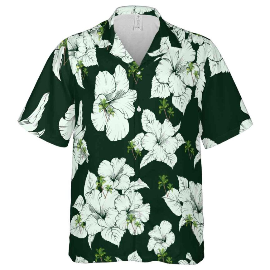 Palm Tree Hibiscus Flower Hawaiian Shirt Fashion forward