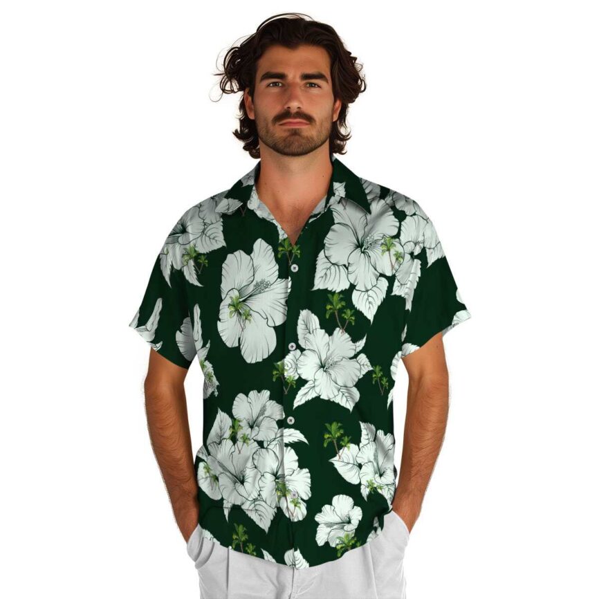 Palm Tree Hibiscus Flower Hawaiian Shirt New Arrival