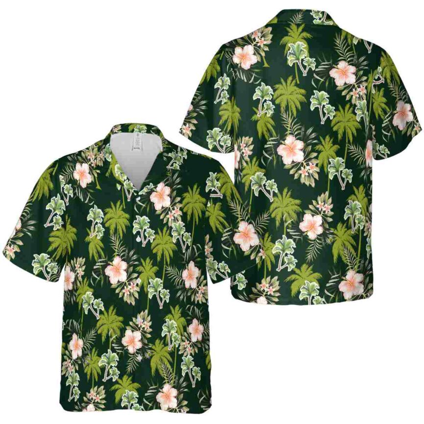 Palm Tree Hibiscus Palm Hawaiian Shirt Premium grade