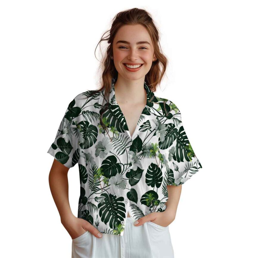 Palm Tree Leaf Pattern Hawaiian Shirt Top rated