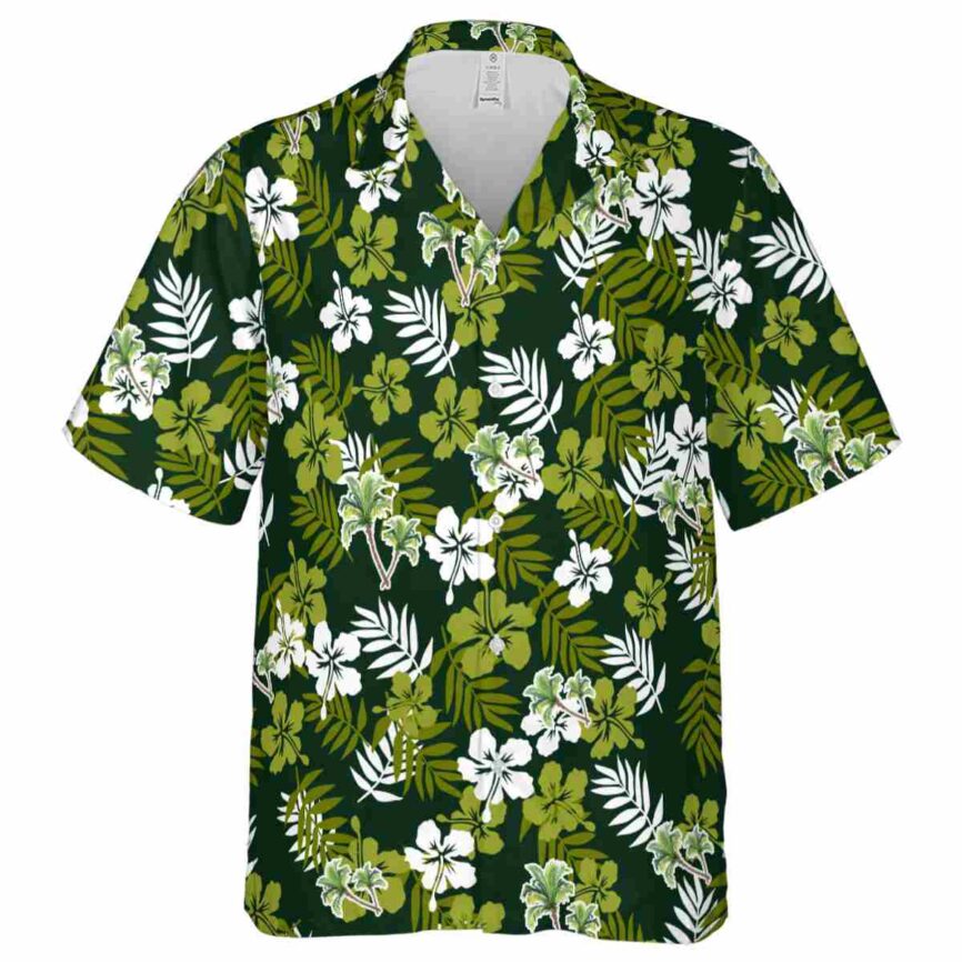 Palm Tree Leafy Hibiscus Hawaiian Shirt Fashion forward