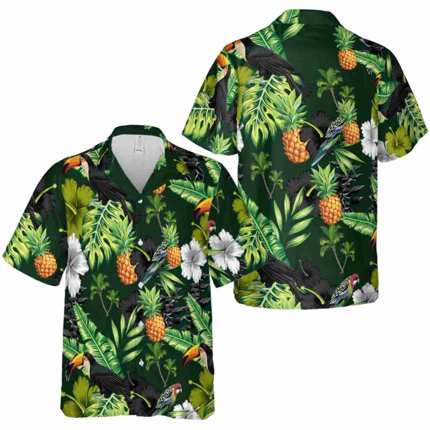 Palm Tree Leafy Toucan Hawaiian Shirt Premium grade