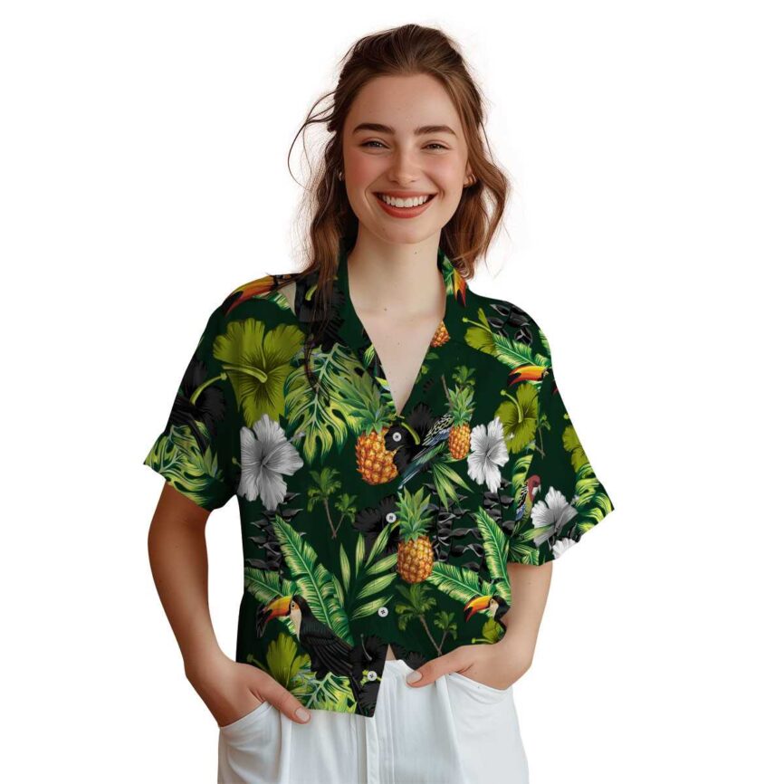 Palm Tree Leafy Toucan Hawaiian Shirt Top rated