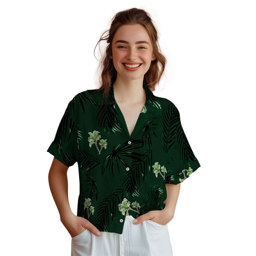 Palm Tree Monochrome Palm Hawaiian Shirt Top rated