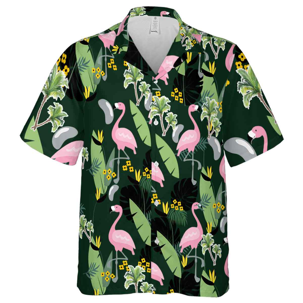 Palm Tree Pink Flamingo Hawaiian Shirt Fashion forward Palm Tree Pink Flamingo Hawaiian Shirt Fashion forward
