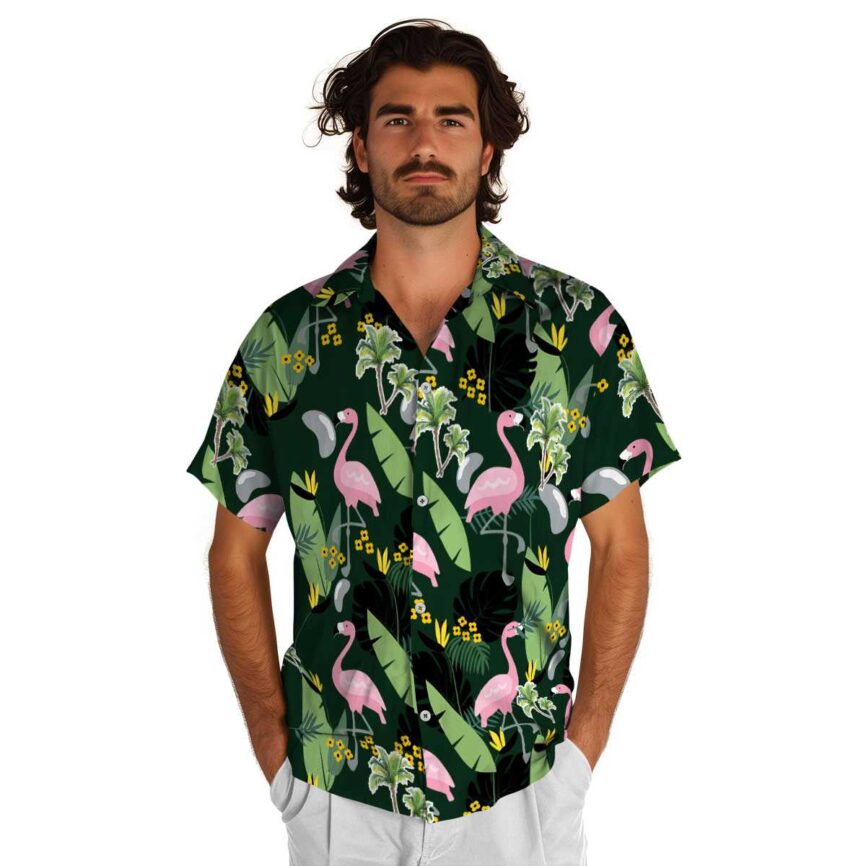 Palm Tree Pink Flamingo Hawaiian Shirt New Arrival