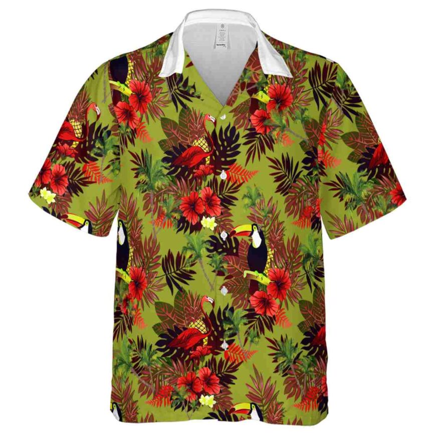 Palm Tree Tropical Bird Hawaiian Shirt Fashion forward