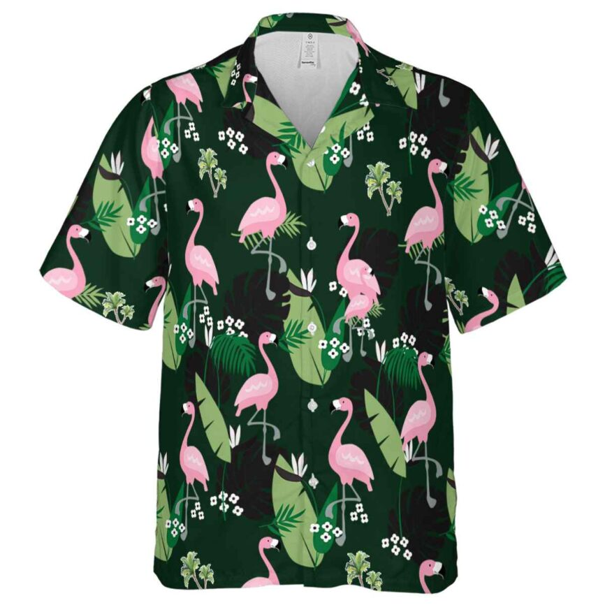 Palm Tree Tropical Flamingo Hawaiian Shirt Fashion forward