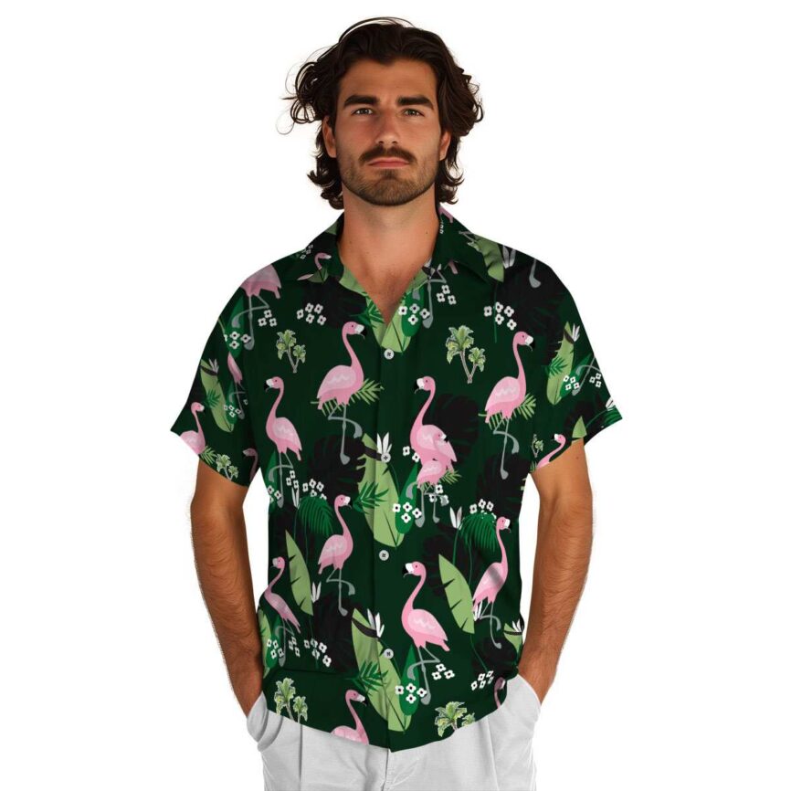 Palm Tree Tropical Flamingo Hawaiian Shirt New Arrival