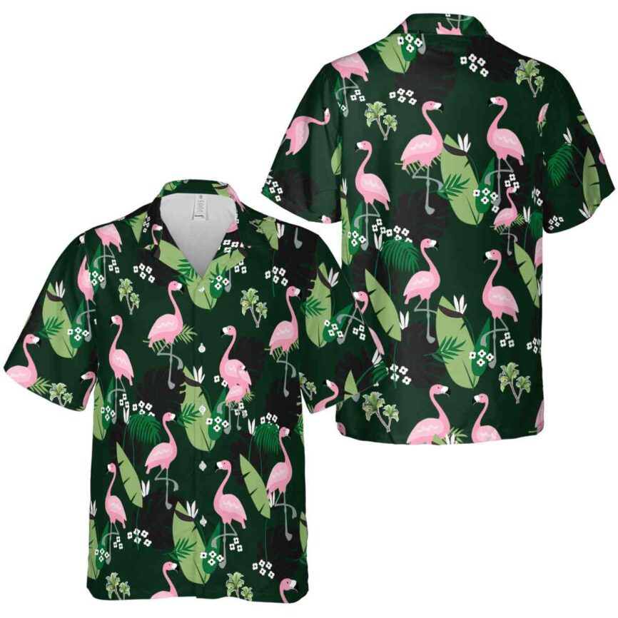 Palm Tree Tropical Flamingo Hawaiian Shirt Premium grade