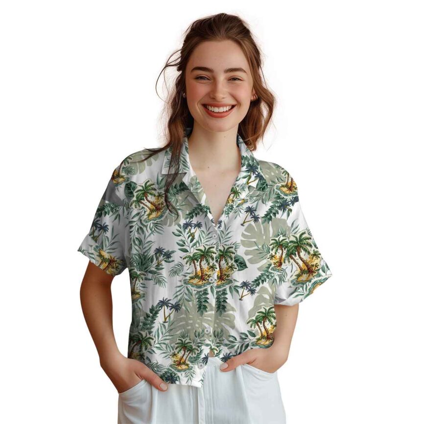 Palm Tree Tropical Fronds Hawaiian Shirt Top rated