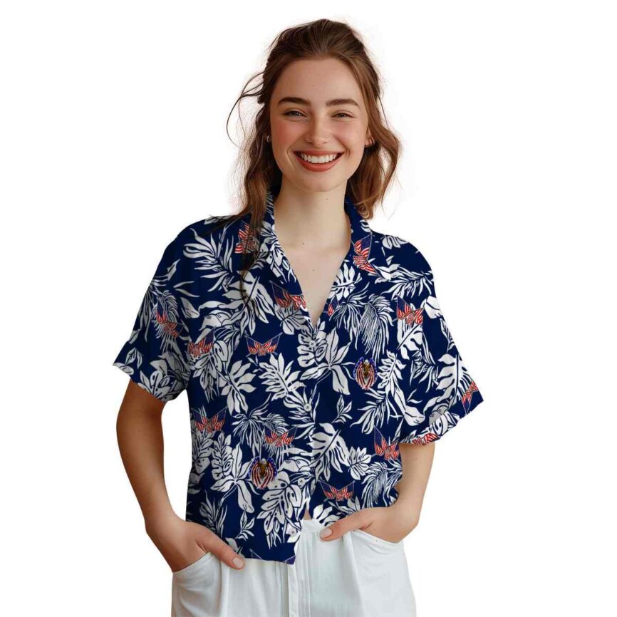 Patriotic Bold Foliage Hawaiian Shirt Top rated