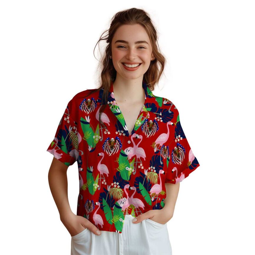 Patriotic Flamingo Leaf Hawaiian Shirt Top rated