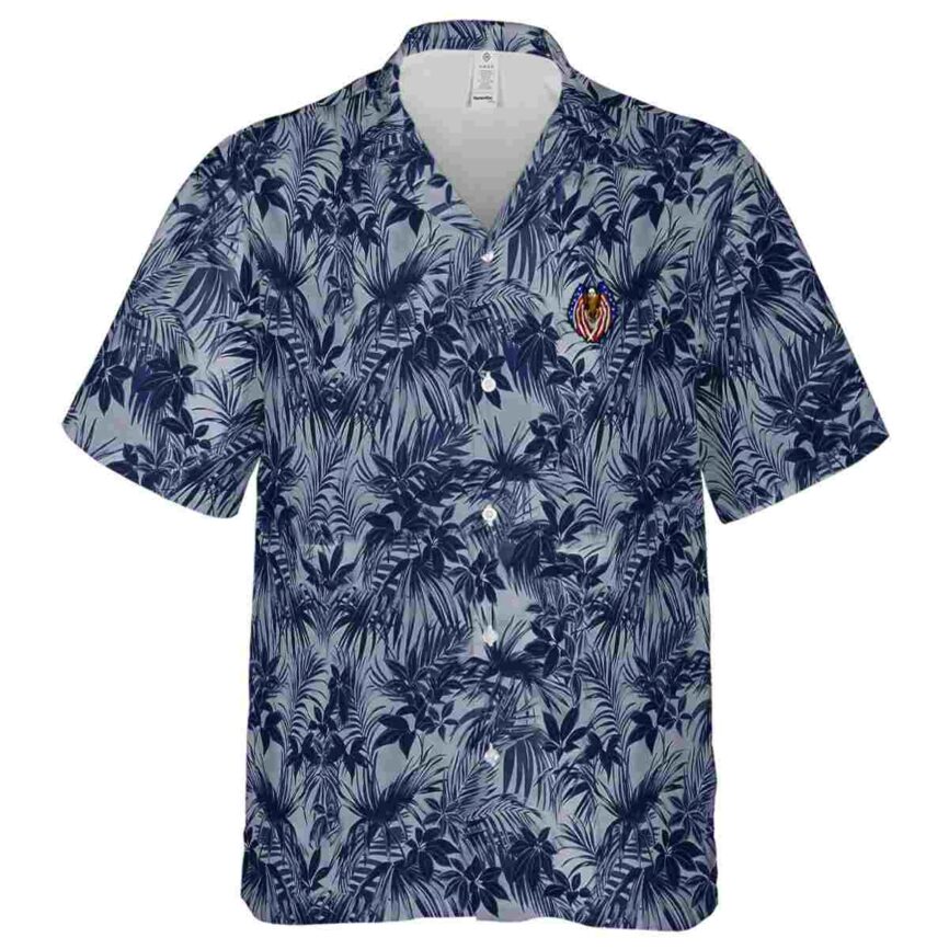 Patriotic Foliage Print Hawaiian Shirt Fashion forward