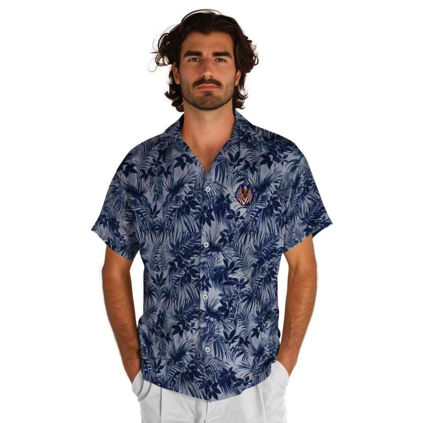 Patriotic Foliage Print Hawaiian Shirt New Arrival