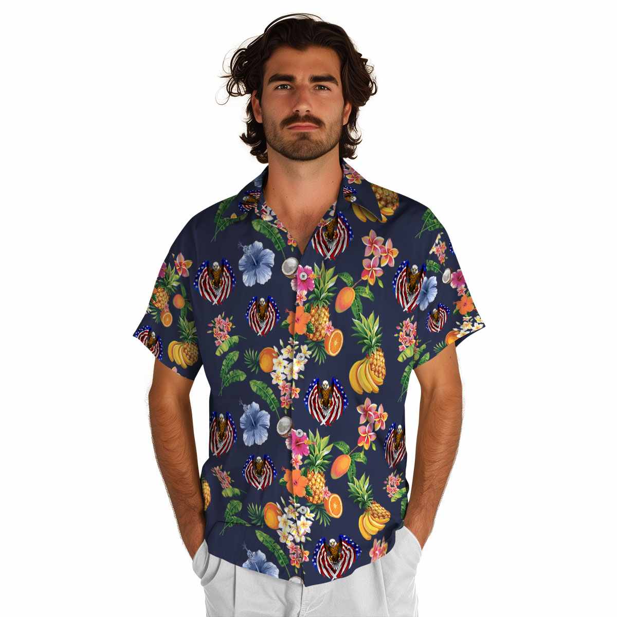 Patriotic Fruit Pattern Hawaiian Shirt New Arrival Patriotic Fruit Pattern Hawaiian Shirt New Arrival