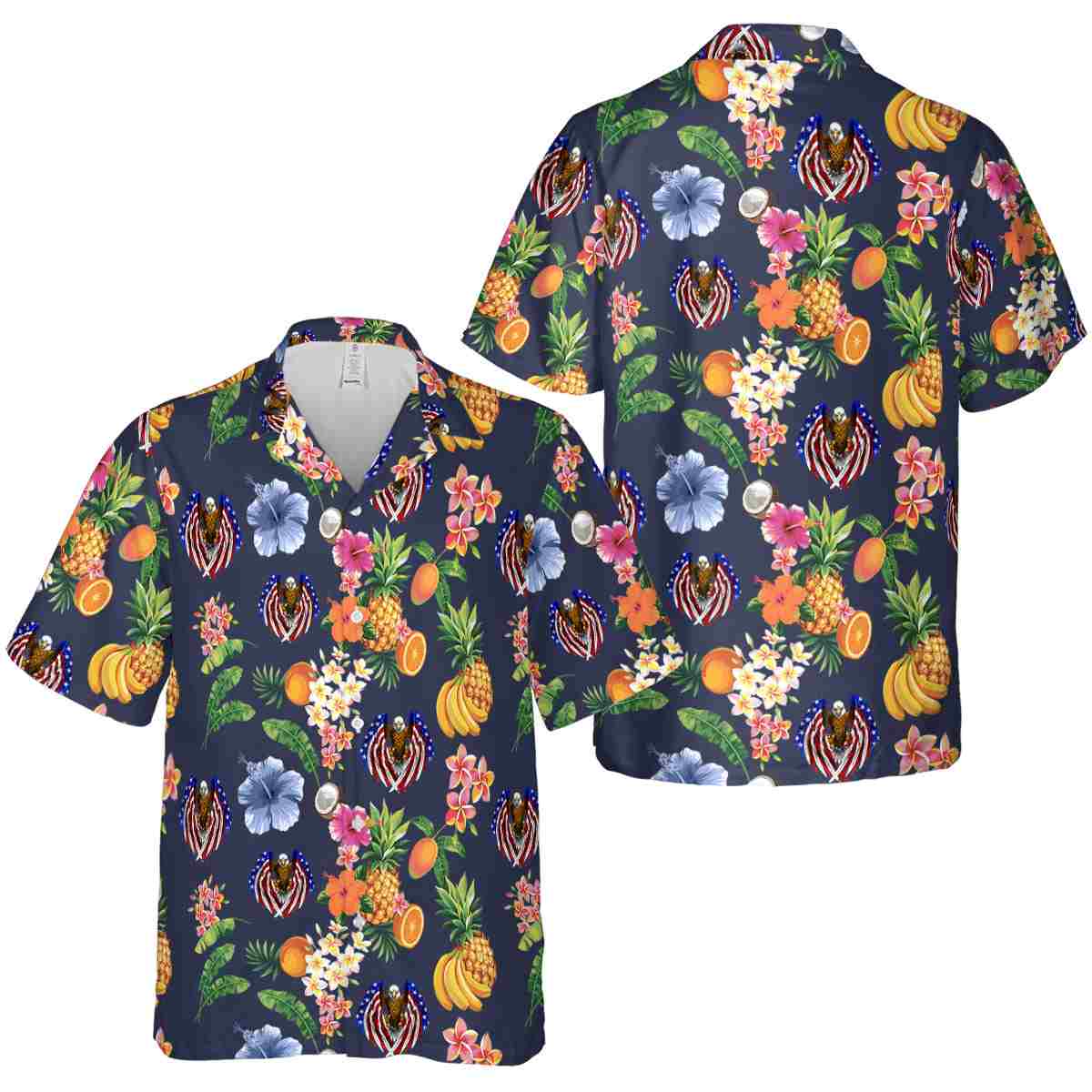 Patriotic Fruit Pattern Hawaiian Shirt Premium grade Patriotic Fruit Pattern Hawaiian Shirt Premium grade