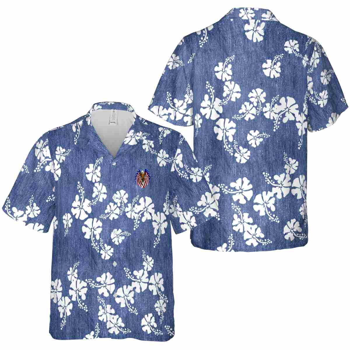 Patriotic Hibiscus Blossom Hawaiian Shirt Premium grade Patriotic Hibiscus Blossom Hawaiian Shirt Premium grade