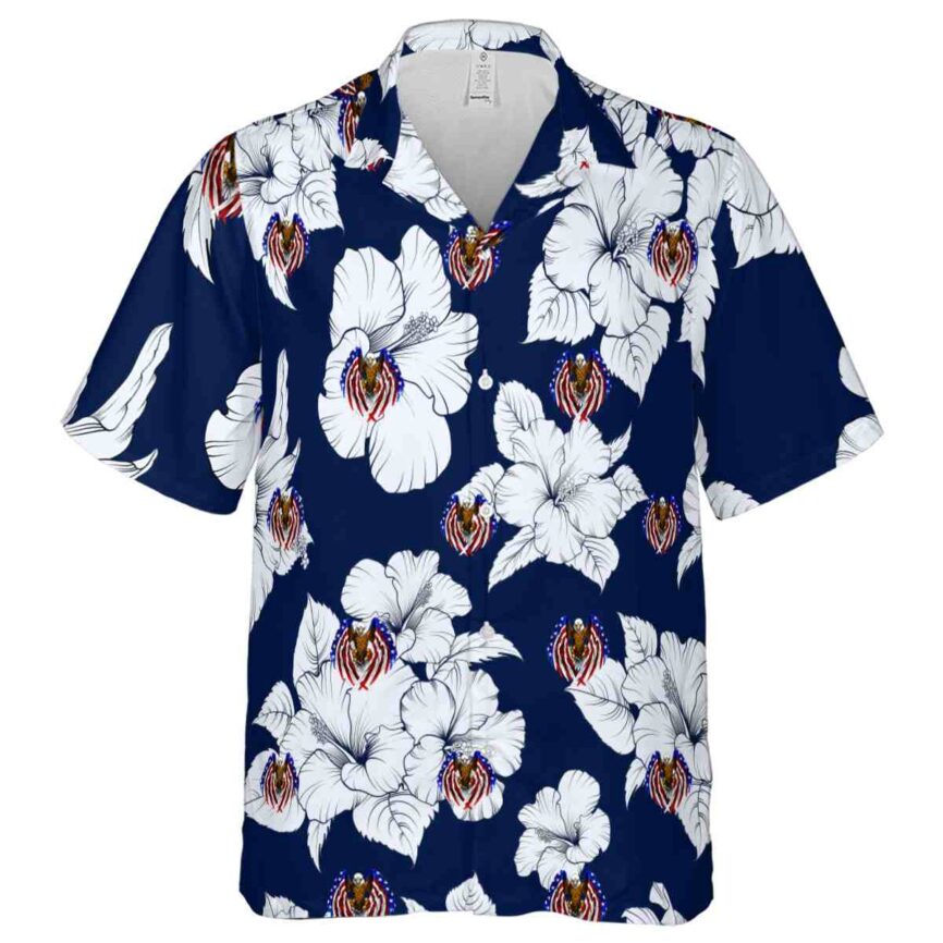 Patriotic Hibiscus Flower Hawaiian Shirt Fashion forward